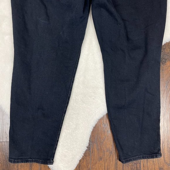 Old Navy Jeans 18 OG Straight Ripped Knee High-Rise Stretch Black Women's - Picture 9 of 14